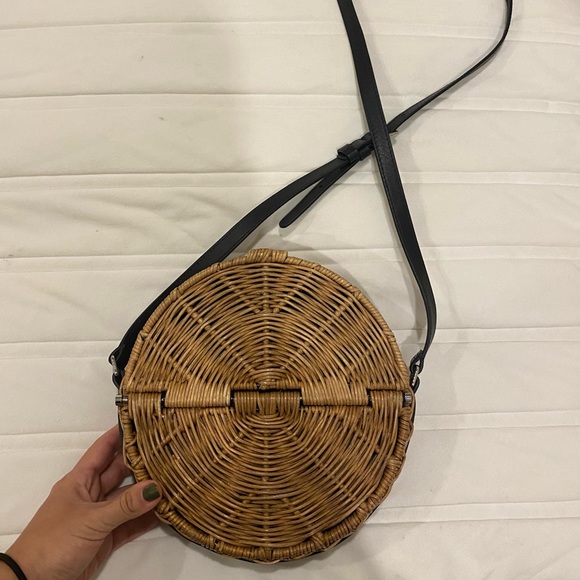 Aritzia Auxiliary Provence Wicker Bag (Brown/ Black) - Picture 6 of 8